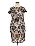 Armani Exchange Floral Tan Black Cocktail Dress Size 18 - photo 1