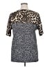 Celeste Animal Print Black Short Sleeve Top Size XL - photo 2