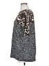 Celeste Animal Print Black Short Sleeve Top Size XL - photo 5