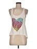 Delia's 100% Rayon Animal Print Graphic Hearts Leopard Print White Sleeveless Top Size M - photo 1
