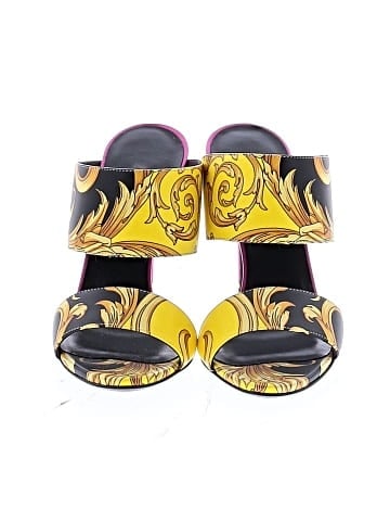 Versace Baroque-Print Mule Sandals (view 2)