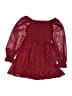 Speechless 100% Polyester Stars Burgundy Dress Size 8 - photo 2