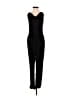Naked Zebra 100% Polyester Solid Black Jumpsuit Size S - photo 1