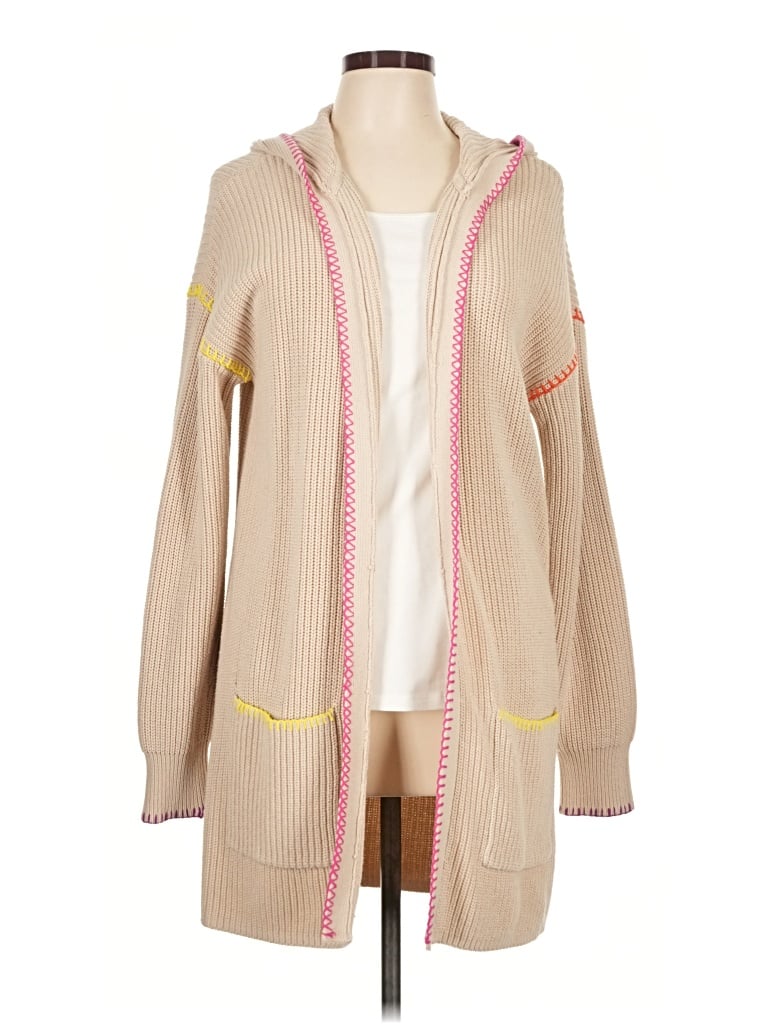 Pre-owned Kerri Rosenthal Cardigan Sweater In Tan