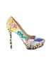 Nine West Floral Purple Heels Size 8 1/2 - photo 1
