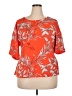 West Kei Orange Short Sleeve Blouse Size XXL - photo 1