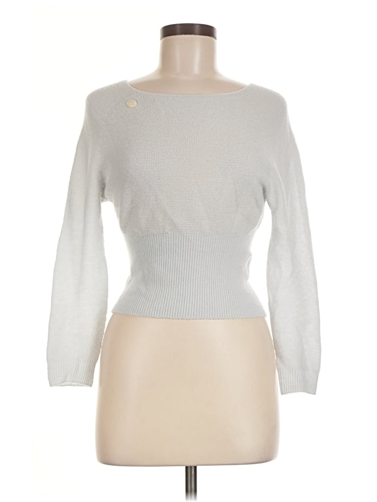 Pre-owned Assorted Brands Wool Pullover Sweater In Silver