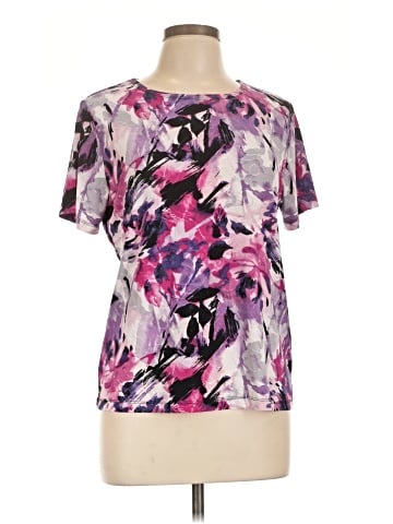 JM Collection Short Sleeve Blouse (view 1)