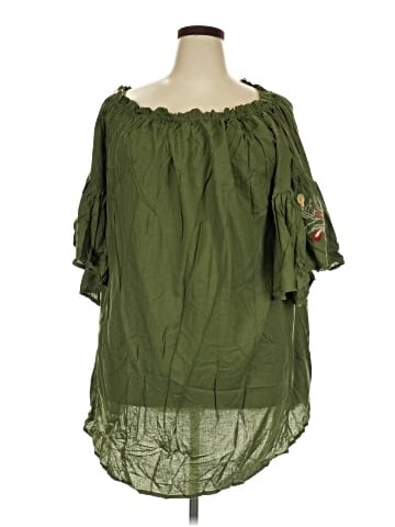 Feathers 3/4 Sleeve Blouse (view 1)