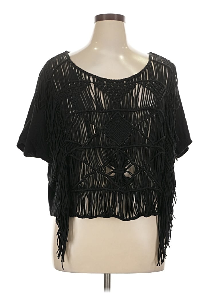 Pre-owned Polo Ralph Lauren Short Sleeve Blouse In Black