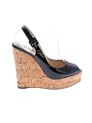 Christian Louboutin Patent Leather Cork Wedges (view 1)