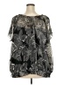 Apt. 9 100% Polyester Black Short Sleeve Blouse Size 3X - photo 2