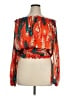 MICHAEL Michael Kors 100% Polyester Orange Long Sleeve Blouse Size XL - photo 1