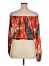MICHAEL Michael Kors 100% Polyester Orange Long Sleeve Blouse Size XL - photo 2
