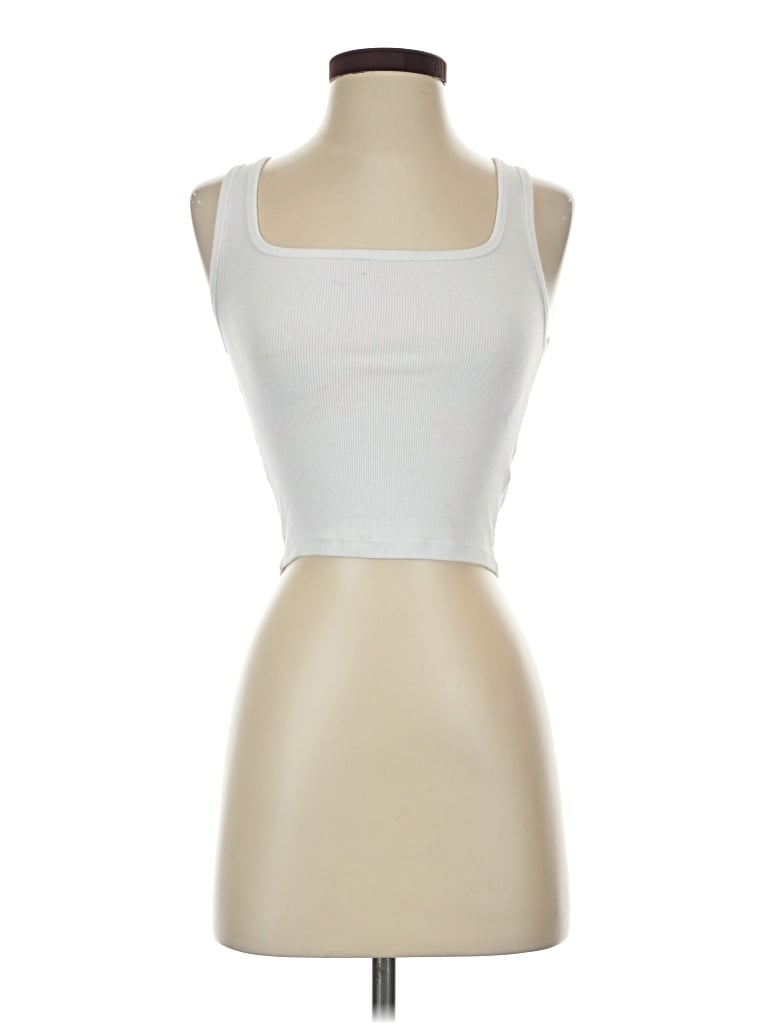 Pre-owned Tna Tank Top Ivory Strapless Neckline Tops