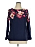Joules 100% Cotton Floral Blue Pullover Sweater Size 14 - photo 1