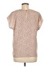Halogen 100% Polyester Animal Print Tan Short Sleeve T-Shirt Size M - photo 2