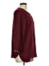 JM Collection 100% Polyester Burgundy Long Sleeve Blouse Size L - photo 4