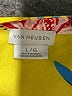 Van Heusen 100% Polyester Tropical Yellow Short Sleeve Blouse Size L - photo 7