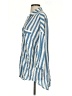 Capulet 100% Rayon Stripes Blue 3/4 Sleeve Button-Down Shirt Size S - photo 5