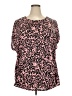Como Blu Pink Short Sleeve Blouse Size 3X - photo 1