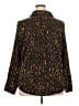 Torrid Animal Print Brown Long Sleeve Blouse Size 2X Plus (2) - photo 2