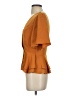 Impressions Orange Short Sleeve Blouse Size S - photo 5