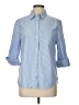 Lola River 100% Cotton Stripes Blue 3/4 Sleeve Button-Down Shirt Size L - photo 1