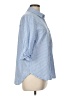 Lola River 100% Cotton Stripes Blue 3/4 Sleeve Button-Down Shirt Size L - photo 4