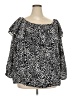 MICHAEL Michael Kors 100% Polyester Black 3/4 Sleeve Blouse Size 3X - photo 1