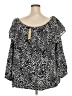 MICHAEL Michael Kors 100% Polyester Black 3/4 Sleeve Blouse Size 3X - photo 2