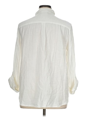 Cosmic Blue Love 3/4 Sleeve Button-Down Shirt (view 2)