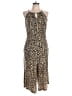 London Times 100% Polyester Animal Print Brown Tan Jumpsuit Size 16 - photo 1