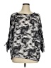 MICHAEL Michael Kors 100% Polyester Gray 3/4 Sleeve Blouse Size XL - photo 1