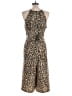 London Times 100% Polyester Animal Print Brown Tan Jumpsuit Size 16 - photo 2