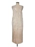 Lush 100% Polyester Metallic Tan Cocktail Dress Size M - photo 2