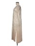 Lush 100% Polyester Metallic Tan Cocktail Dress Size M - photo 5