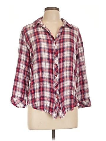 Hester & Orchard 3/4 Sleeve Button-Down Shirt (view 1)