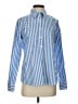 Lands' End 100% Cotton Stripes Blue Long Sleeve Button-Down Shirt Size 4 - photo 1