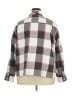 J.Crew 100% Cotton Plaid Gray Brown 3/4 Sleeve Button-Down Shirt Size 24 - photo 2