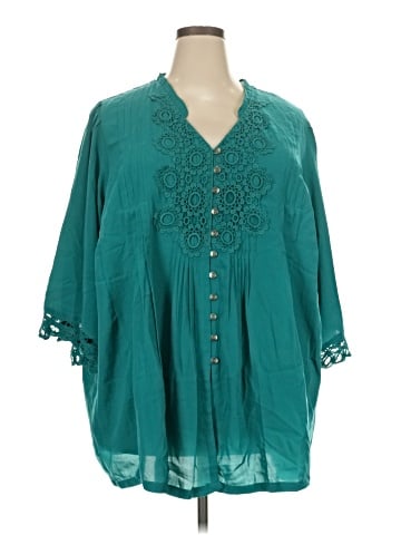 Roaman's 3/4 Sleeve Blouse (view 1)