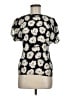 Max Mara 100% Silk Black Short Sleeve Top Size 6 - photo 1