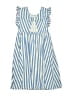 Mini Boden 100% Cotton Stripes Blue Dress Size 9 - 10 - photo 2