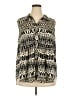 Rose + Olive 100% Rayon Black Sleeveless Button-Down Shirt Size 2X - photo 1
