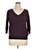 Banana Republic Purple Silk Pullover Sweater Size XL - photo 1