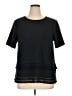 Banana Republic Tweed Blue Black Short Sleeve Top Size XL - photo 1