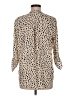 Lush 100% Polyester Animal Print Tan 3/4 Sleeve Blouse Size M - photo 2