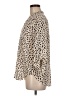 Lush 100% Polyester Animal Print Tan 3/4 Sleeve Blouse Size M - photo 5