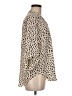 Lush 100% Polyester Animal Print Tan 3/4 Sleeve Blouse Size M - photo 4