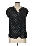 Daniel Rainn Polka Dots Black Short Sleeve Blouse Size L (estimated) - photo 1